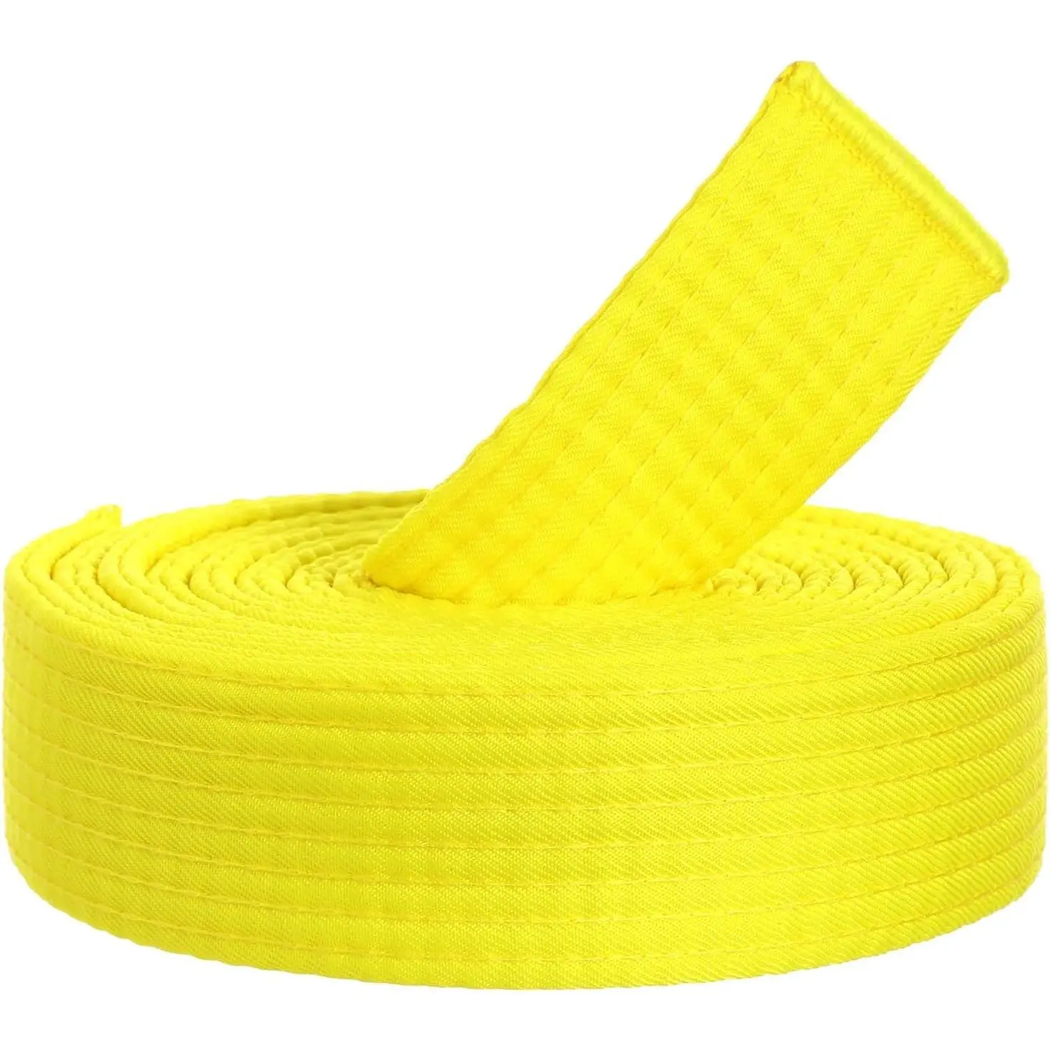 Yellow Double Karate Belt, Taekwondo Yellow Belt Solid Rank Martial Arts Belts, Uniform Belts Universal Fit