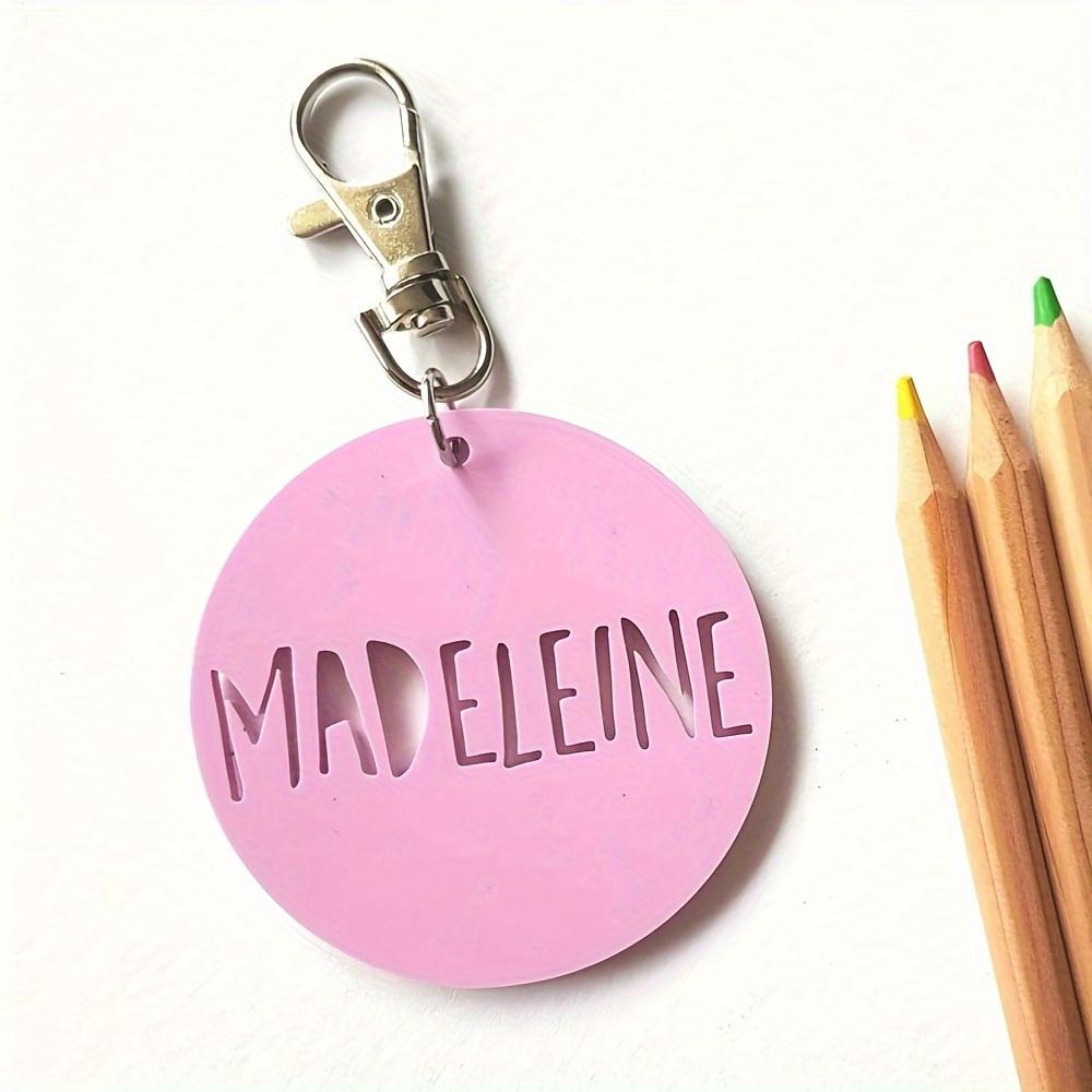 1 Custom Acrylic Name Keychain, Double Layer Backpack Personalized Letter Keyring, Cute Charm with Hardware, Ideal Choice for Halloween And Christmas Back to School Gifts