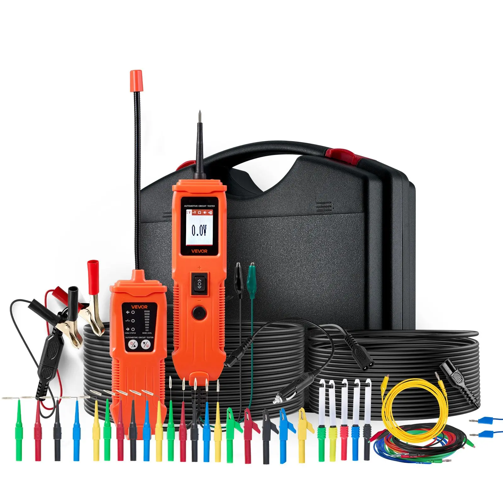 【DealsForYouDays】VEVOR Automotive Circuit Tester Kit, 8 - 35 DCV Power Circuit Probe Tester with TFT Color Display and Lighting, 2-in-1 Electrical Automotive Power Tester Probe with 19.7 ft/ 6 m Extension Cable