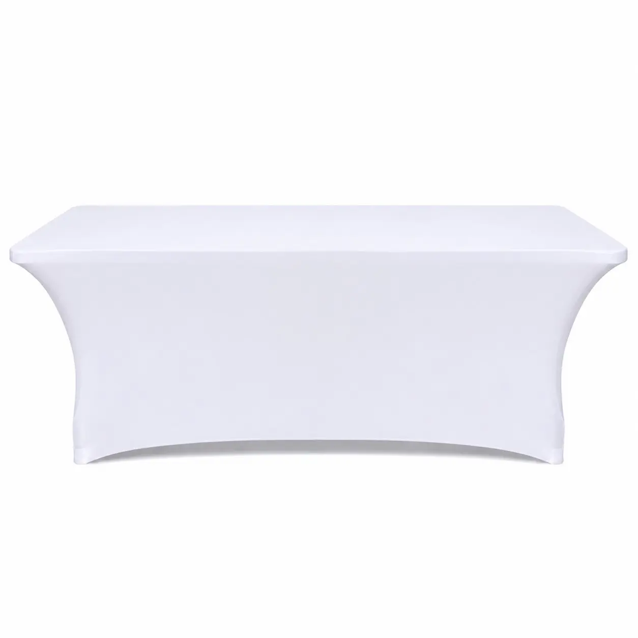 2-Pack 6ft Stretchy Spandex Tablecloths, Iron-Free Fit, Elastic Edge Protection, Flexible Table Covers, /, Ideal for Weddings & Parties