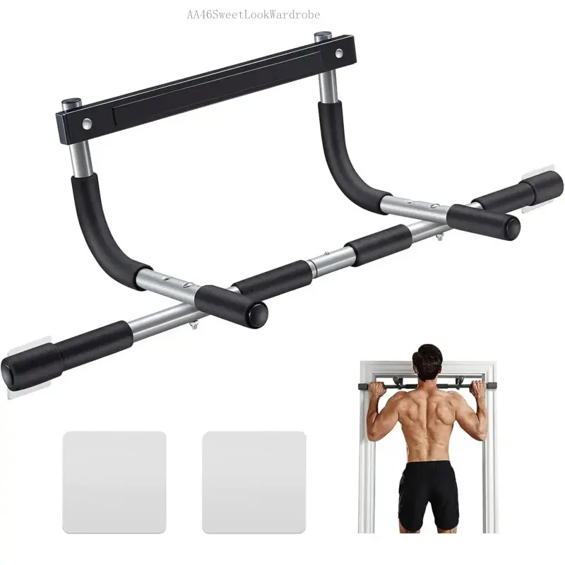 Pull Up Bar for Doorway |   Thickened Steel Max Limit 440 lbs Upper Body Fitness Workout Bar |   Multi-Grip Strength for Doorway |   Indoor Chin-Up Bar Fitness Trainer for Home Gym PortableAA46SweetLookWardrobe