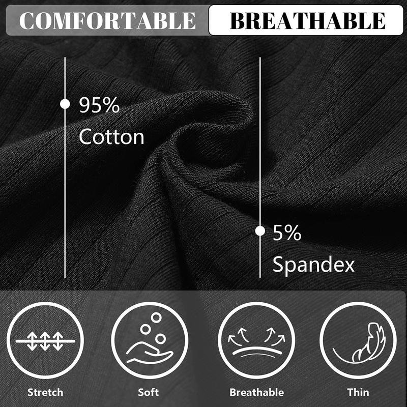 LEVAO Womens Cotton Hipster Underwear Mid Rise Plus Size Panties Cheeky Breathable Soft 6 Pack