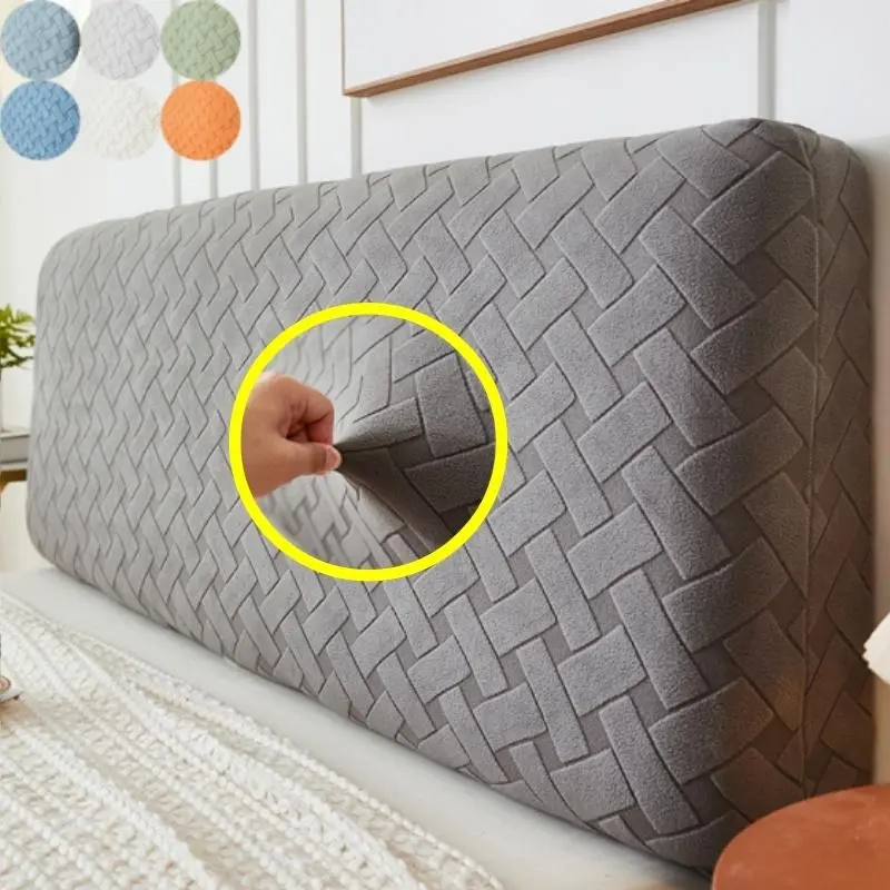 Modern Fabric Headboard Protector Cover, Dustproof Stretchable Bed Frame Wrap (height 50-60cm), Washable Home Decor, Easy Maintenance