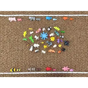102 Pcs Mini Random 3D Printed Animal Figurines Set, Flexible Articulated Fidget Toys,Surprise 3D Printed Animals Cute Desk Decor, Party Favors, Classroom Rewards(Large & Small Sizes)fidget toys