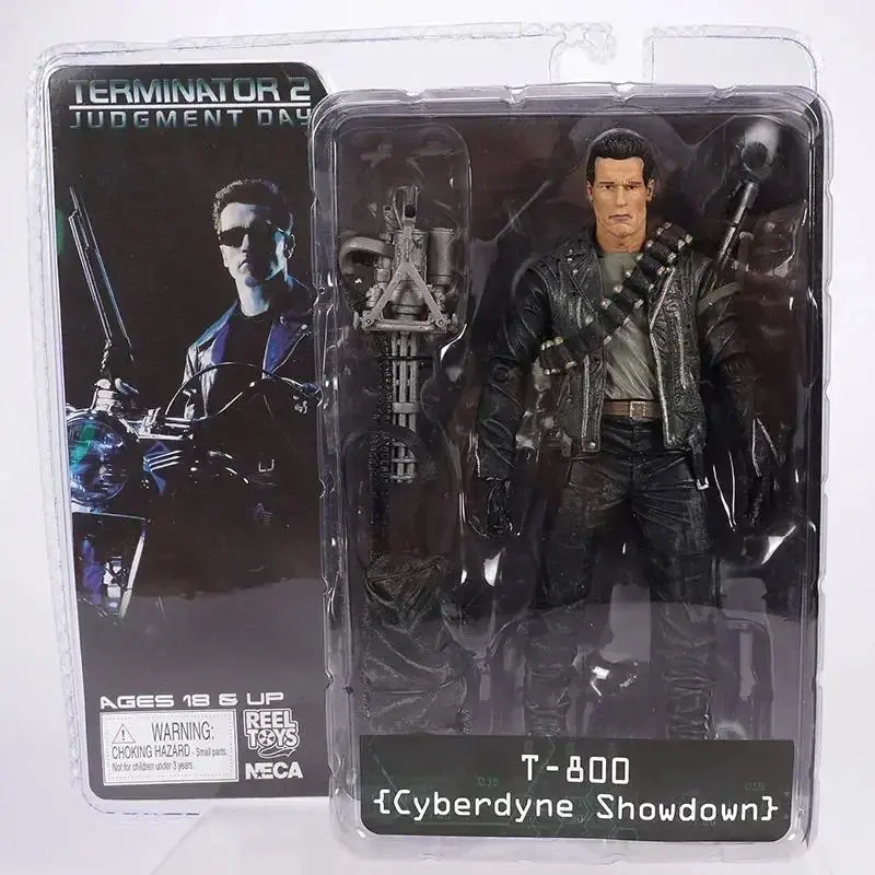 2026 NECA Terminator Judgment Day T-1000/T-800 Endoskeleton 17cm PVC Action Figure, Collectible Model Toy for pe, sm, cs Enthusiasts