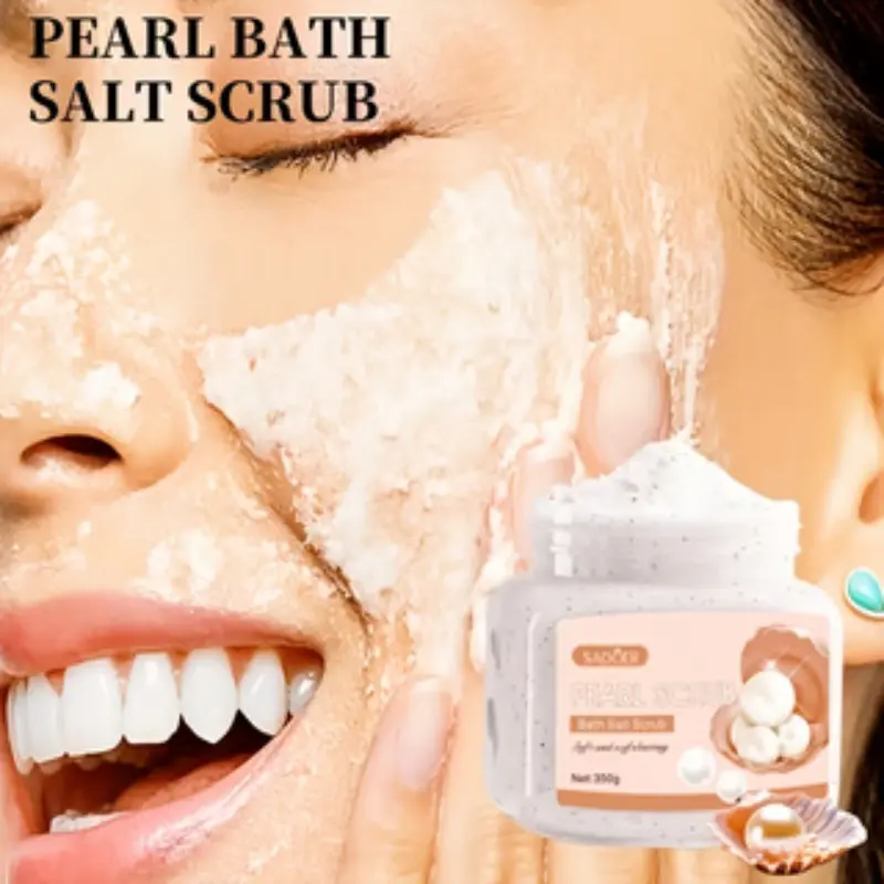 350g Pearl Exfoliating Scrub, Rich in Hydrolyzed Pearl, Gentle Exfoliation, Deep Cleansing, Removes Dirt, Physical Exfoliant, Fresh Skin, Body Exfoliator Scrub