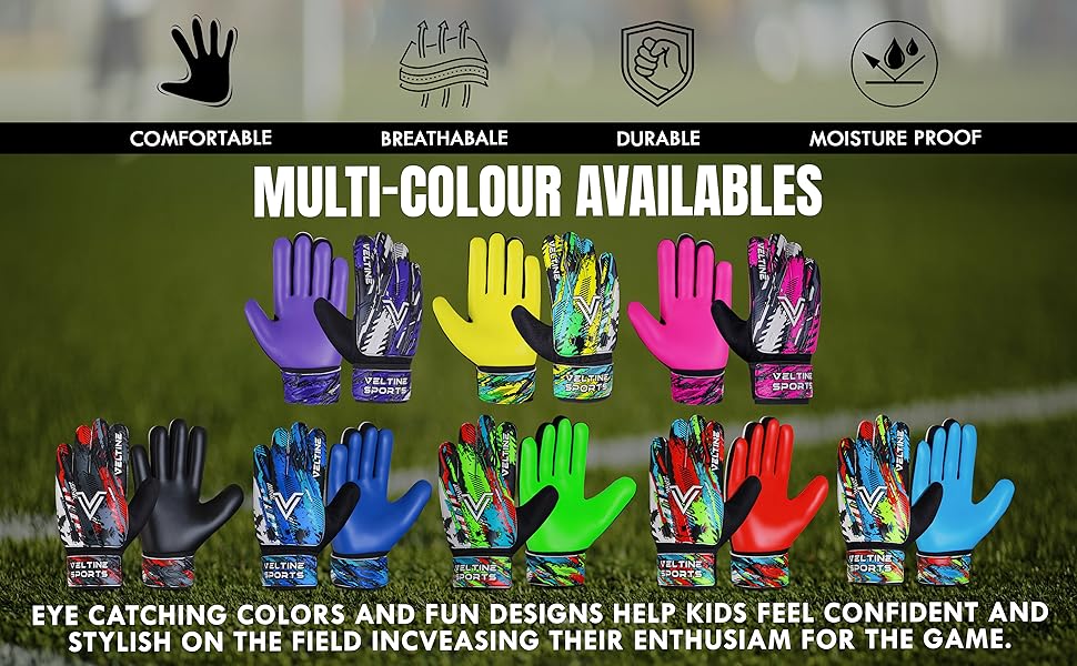 AGS Soccer Goalie Gloves for Kids Boys Children,Youth & Adult Football Goalkeeper Gloves with Double Wrist Protection and 4mm Latex Anti-Slip Strong Grips Palm