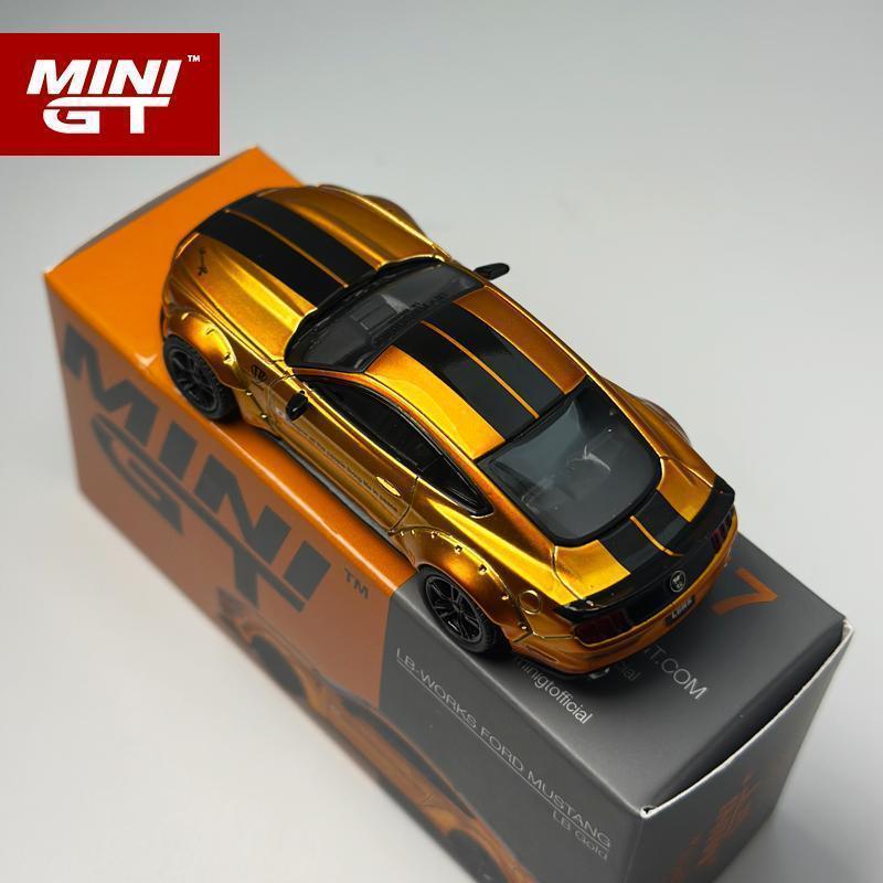 MINIGT 1:64 LB-Works FORD MUSTANG LB Gold alloy Car Model 847