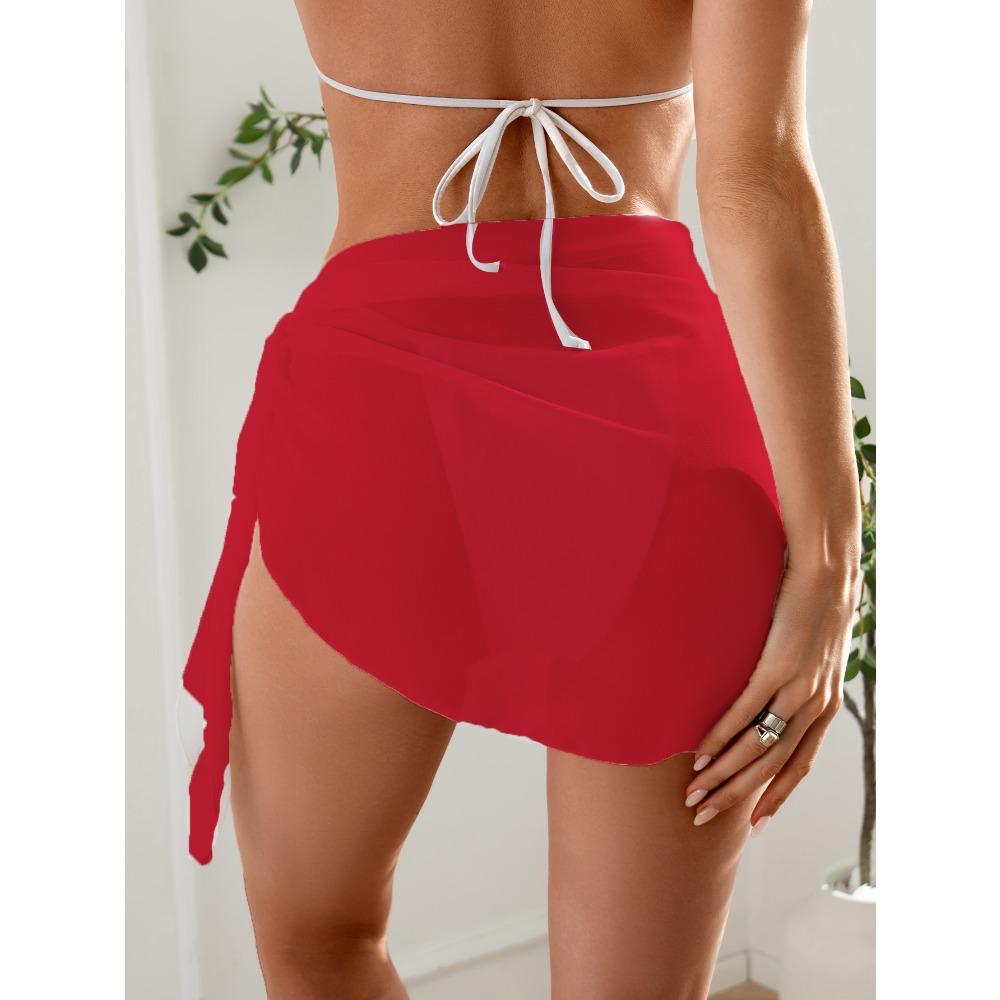 BIGWIG Women's Mesh Bikini Cover-Up — Sexy Summer Beach Wrap Skirt, Sheer Swimwear Cover-Up, Seashell-Themed Beach Blouse, Lightweight Bikini Wrap & Shawl, Beach Vacation Swim Skirt
