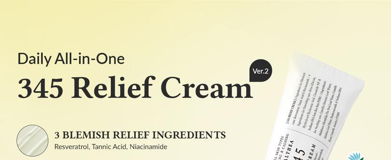 Dr.Althea 345 Relief Cream |   Moisturizer for Soothing Recovery and Blemish Care with PDRN & Niacinamide |   Korean Vegan Skin Care for All Skin Types, 1.69 Fl Oz (Ver.2 - Pack of 2) Essential Hydration