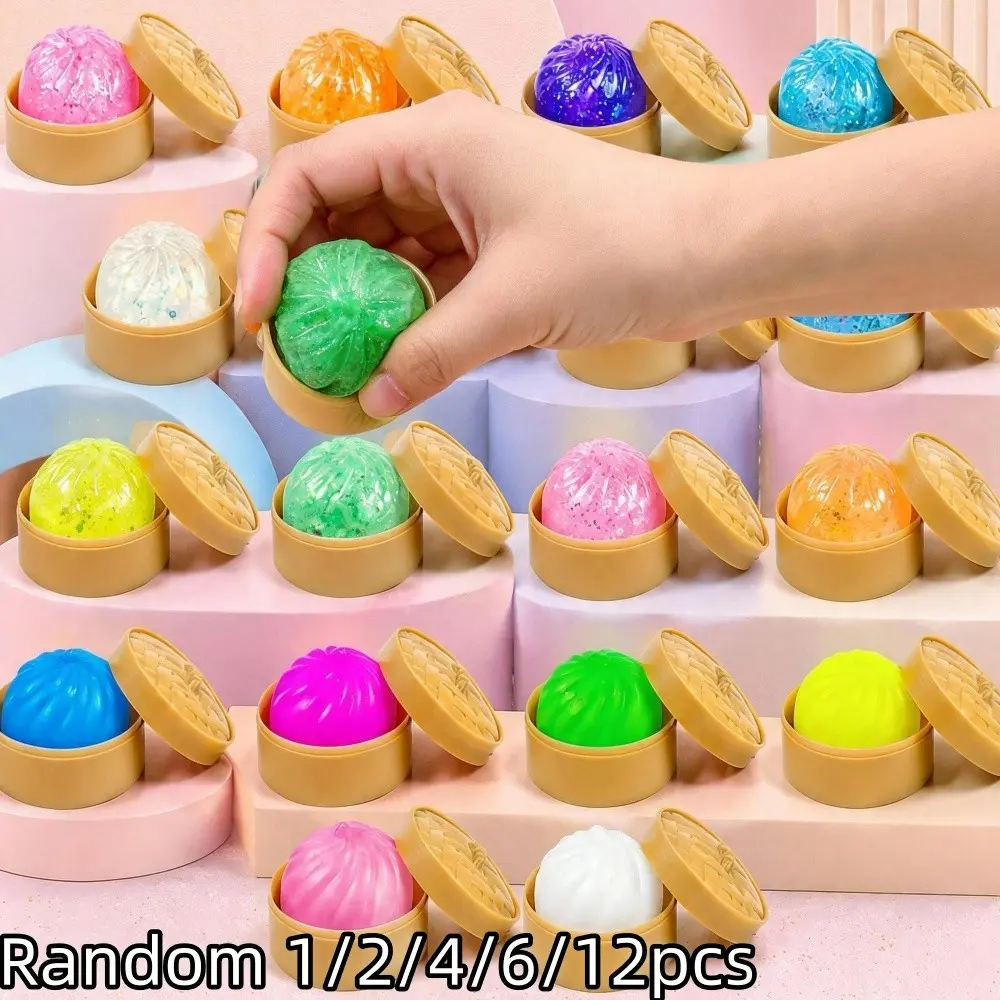Glitter Dumpling Stress Relief Toy, Colorful Sensory Playset, Soft Slow-Rebound Design, Perfect for Parties & Gifts