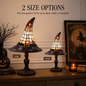 Halloween Witch Hat Table Lamp, Adjustable Light Energy Saving, Retro Style, Bedroom Desk Decor, Novelty Lighting, Christmas Birthday Gift, High Aesthetic Value