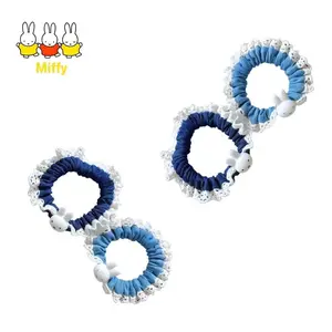 Kawaii Miffy Rabbit Cute Hair Tie Sweet Lace Fringe Simple and Girlish High Appearance Level Ins Style