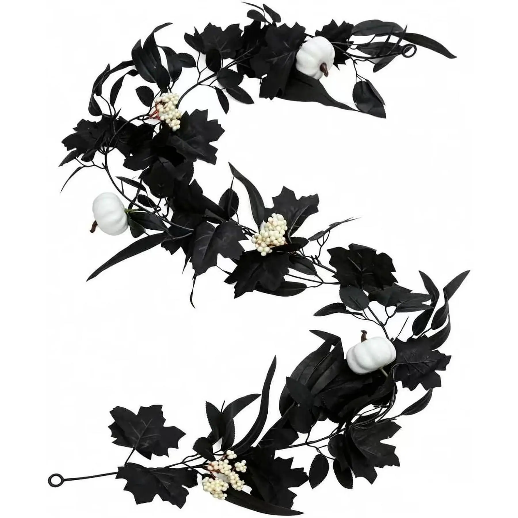 5.9 Feet Halloween Willow Vine Decorative Wreath, Vine Branch Wreath, Wall Bedroom Decor, Fireplace Table Stair Decor, 2 Pieces