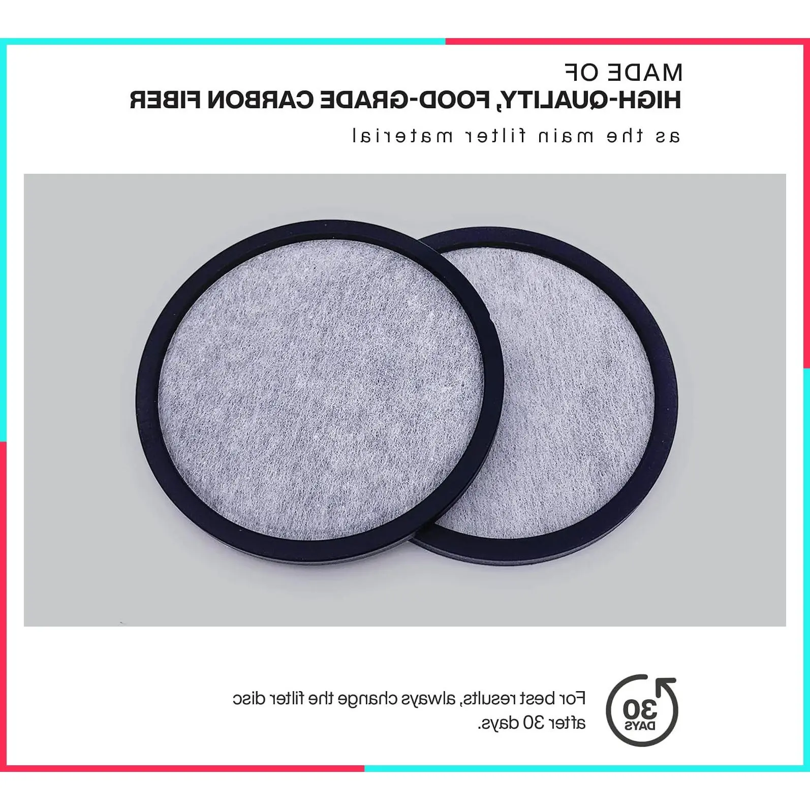 12-Pack Replacement Charcoal Water Filter Discs for Coffee Brewers and Machines