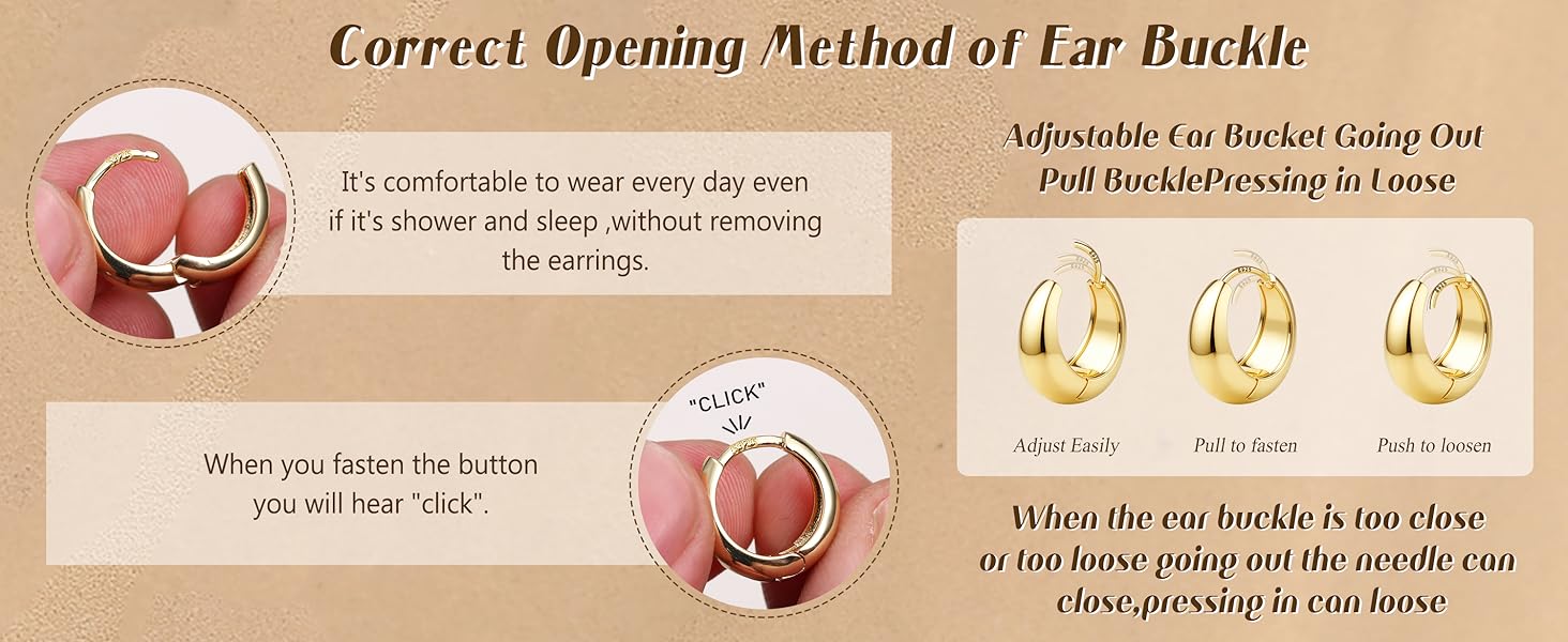 YADOCA Sterling Silver Hoop Earrings for Women Chunky 14K Plated Gold Earring Small Hypoallergenic Hoops Earring for Sensitive Ears Lightweight Huggie Thick Hoop Earrings(Gold/Silver)