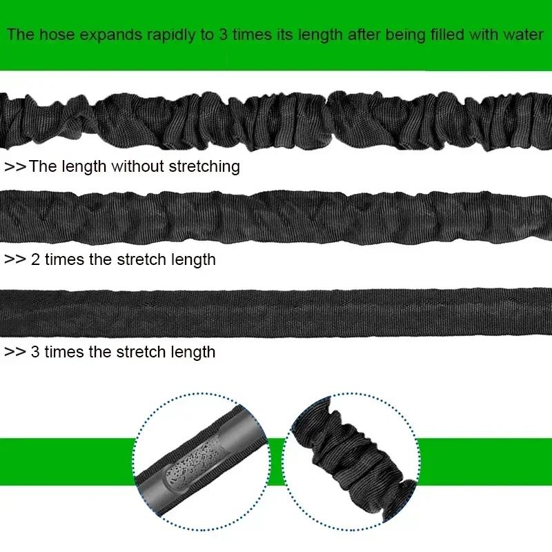 25FT-75FT Expandable Magic Hose Lightweight Design Durable Materials 7 Water Spraying Functions Gun Home Garden Watering Tools