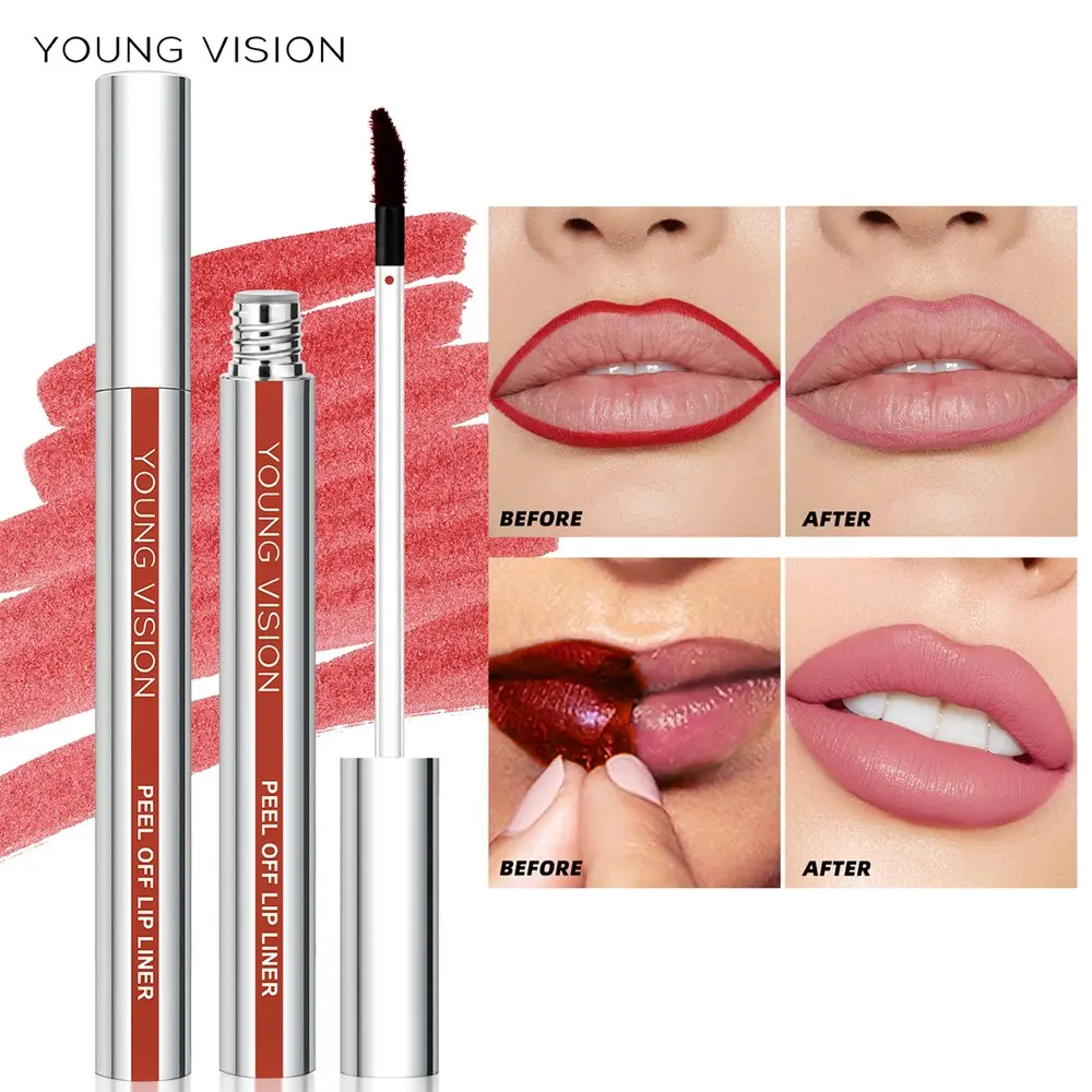 Young Visio Single Pack Tear-Resistant Balm Lip Liner Lipliner, Makeup, Moisturizing, Moisturize, New Formula for Longer Wear, Easy to Tear Off, Perfect for Daily Use