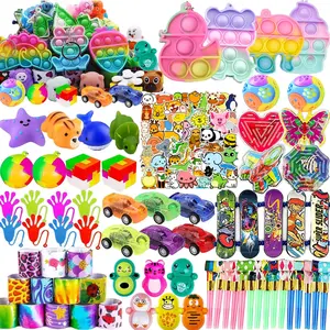 118 Pcs Party Favors for Kids, Pop Fidget Treasure Box Toys for Classroom, Prizes for Kids Classroom, Goodie Bag Stuffers, Pinata Stuffers Filler, Carnival Prizes Birthday Return Gifts for Ages 4-8-12fidget toys