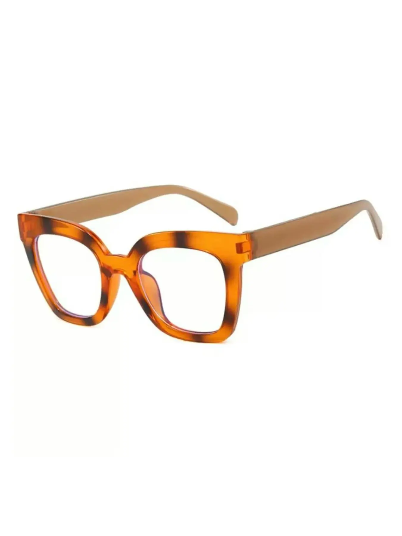 Fashion Decorative Glasses for Men and Women, Casual Style Plain Eyeglasses, All-Season Random Print PC Frame, Non-Optical Fashion Accessory