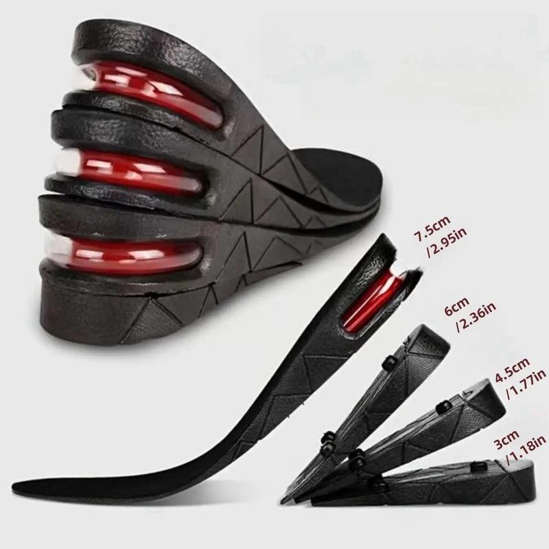 Unisex Layered Shape Height Boosters Insoles, Double Layer Detachable 4.5cm/1.77in-6cm/2.36in Arch Support, Breathable Shockproof All-Season Comfort Shoe Accessories