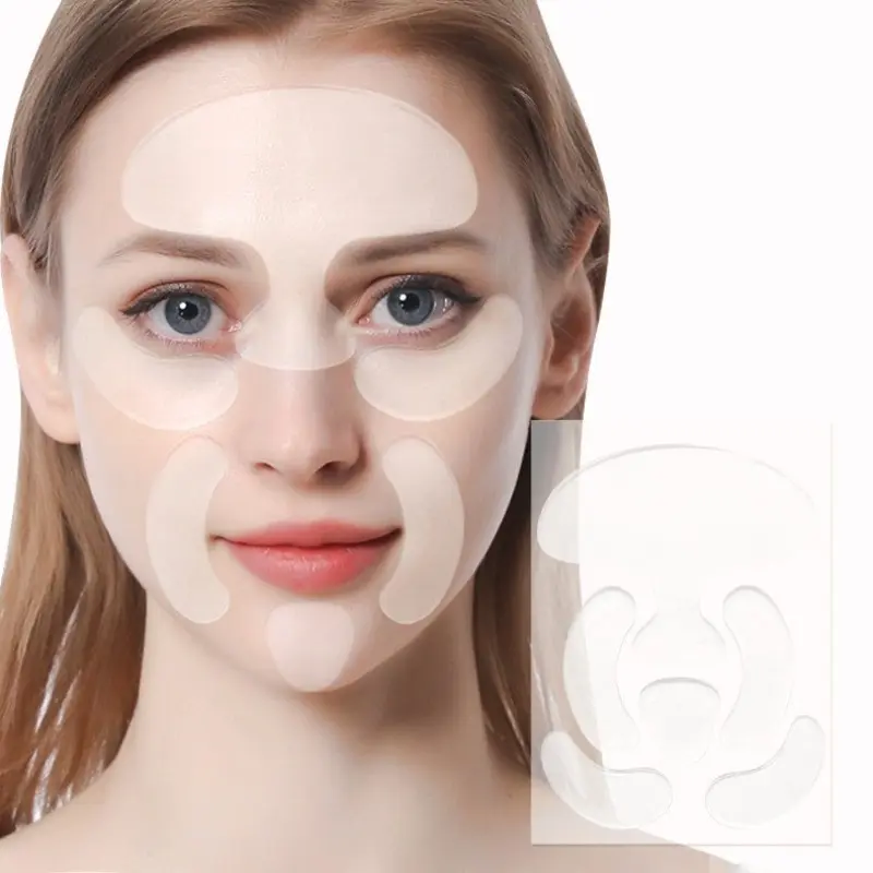 6-Piece Silicone Face Mask Set, Hypoallergenic, Sensitive, Fragrance-Free & Gentle, Washable & Reusable, Self-Adhesive, Suitable for Men & Women, Home & Salon Use