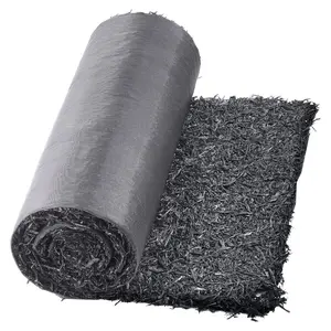 VEVOR Rubber Mulch for Landscaping, 4 Rolls Recycled Rubber Mulch Mat 120x 4.5 in, Permanent Rubber Pathway, Natural - Looking Black Mulch Garden Edging for Plants, Vegetables Flower Garden Barrier