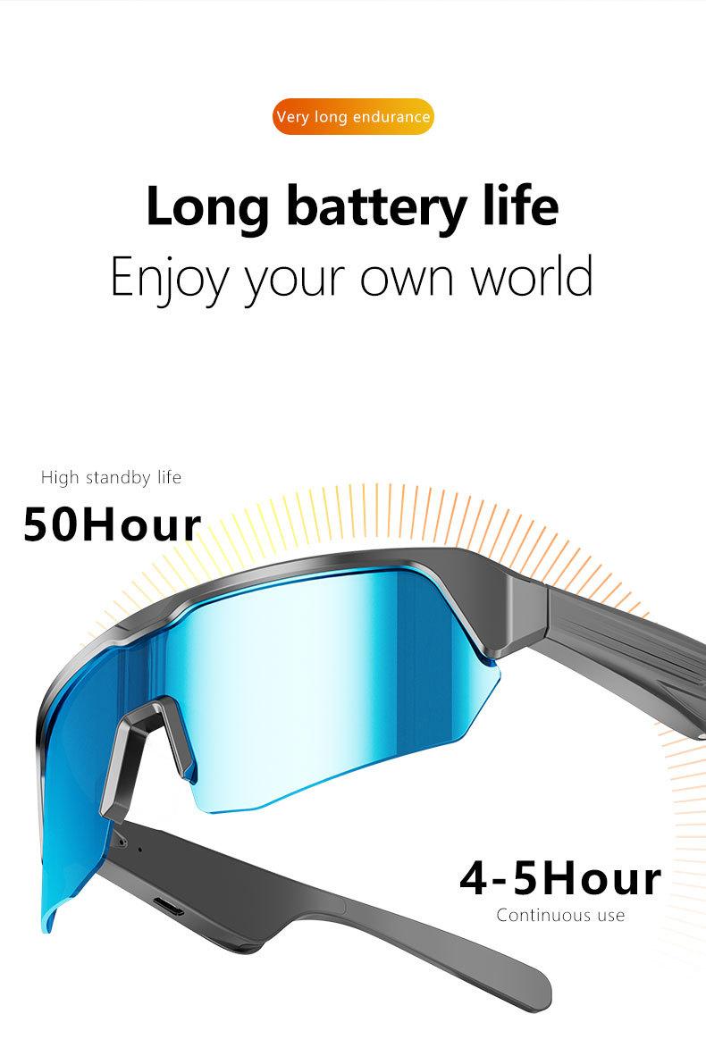 New smart glasses, Bluetooth glasses, cycling glasses, UV400 anti-blue light three-in-one outdoor cycling functional sunglasses, AI sports glasses