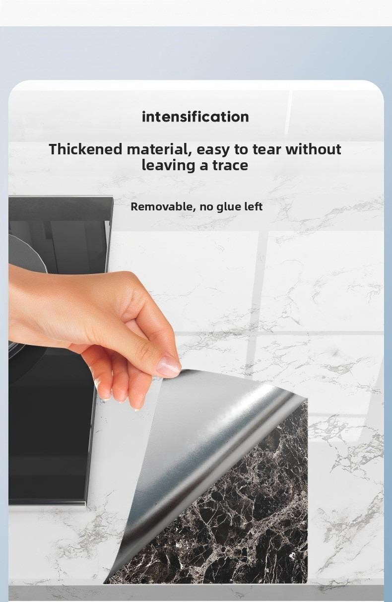 Thickened kitchen oil-proof stickers, high temperature resistant, waterproof and moisture-proof, suitable for kitchen cabinets, wallpaper, stovetops, and countertops. (Aluminum foil paper)