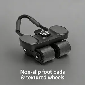 Automatic Rebound Ab Roller Wheel with Timer, Abdominal Fitness Roller for Core Muscle Training
