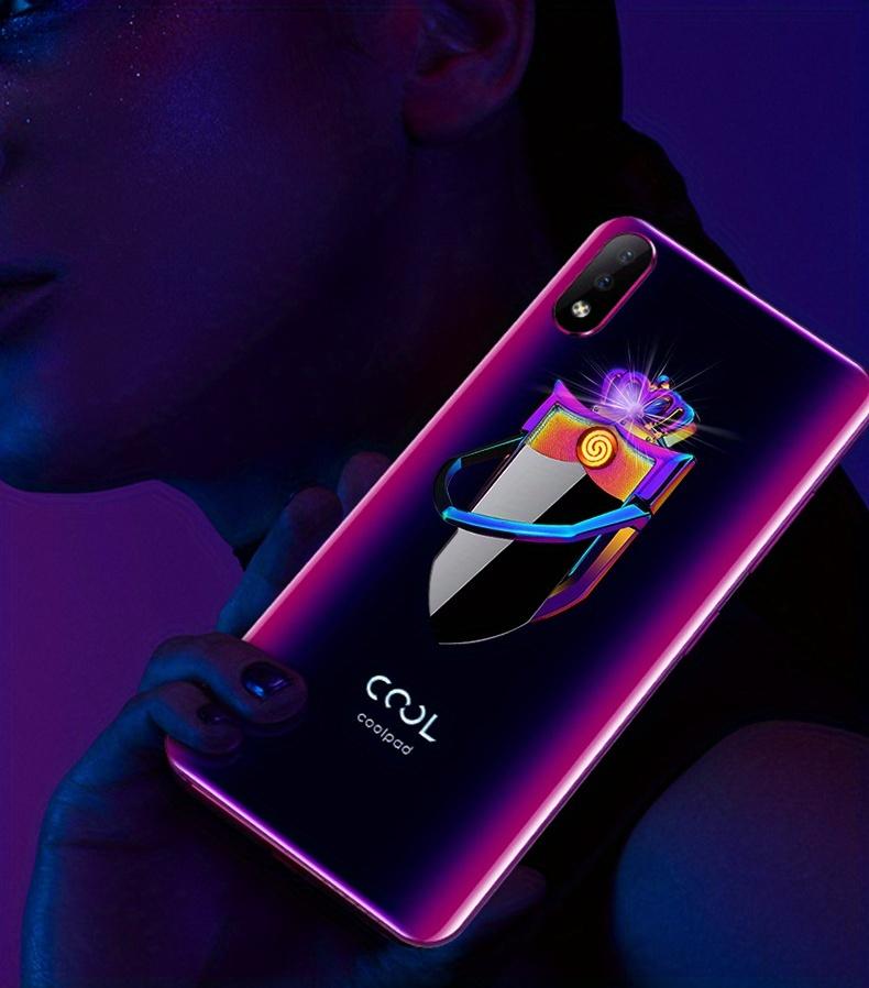 Electronic lighter with mobile phone holder, USB fast charging, multi-function tungsten windproof lighter, outdoor use, gift box packaging, perfect gift