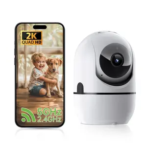WiFi Wireless PTZ Security Camera with 2-Way Video Call Function, AI Smart Indoor Surveillance Camera, Clear Night Vision for Home Monitoring