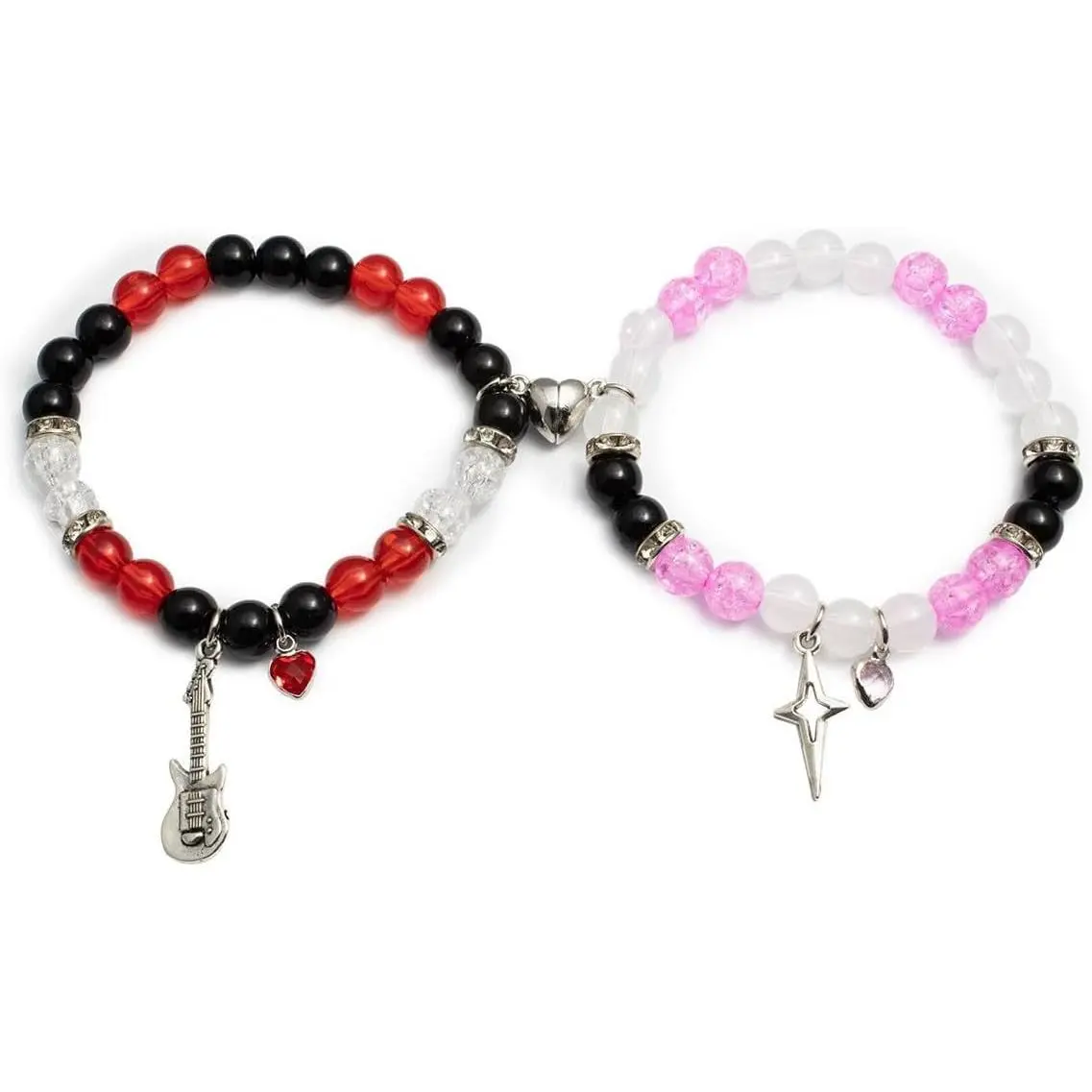 Matching Bracelets for Couples,Friendship Beads Bracelets 2 count Pinky Promise   Distance Matching Bracelet for Relationship Bracelets for Couples   Gifts for