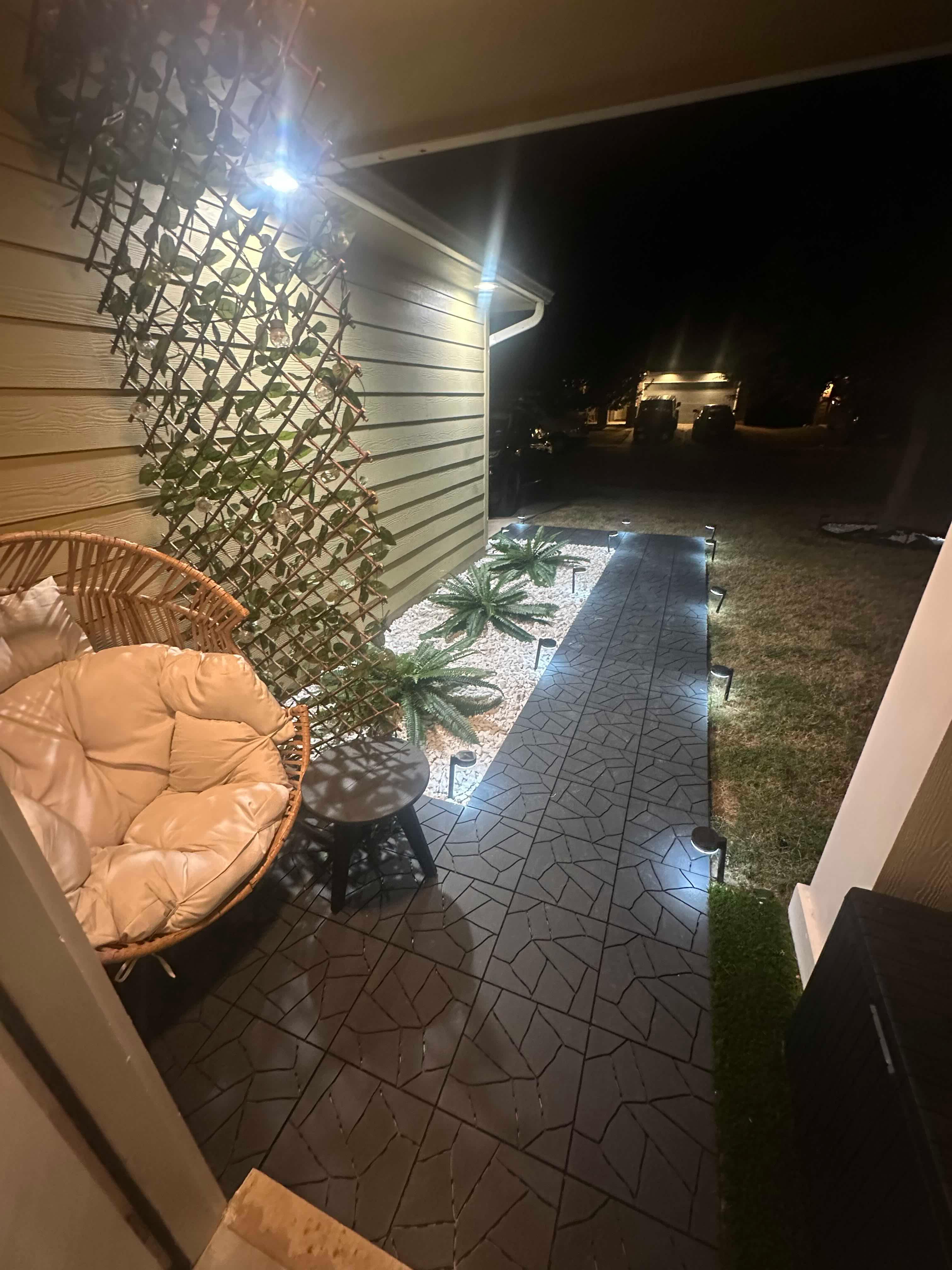 Stone Style 12" Patio Deck Tiles, DIY Module Interlocking Decking Tiles Floor Tile Outdoor and Indoor,Easy and Quick Installation Court Tiles for Porch Poolside Balcony Backyard 44pcs,dark gray