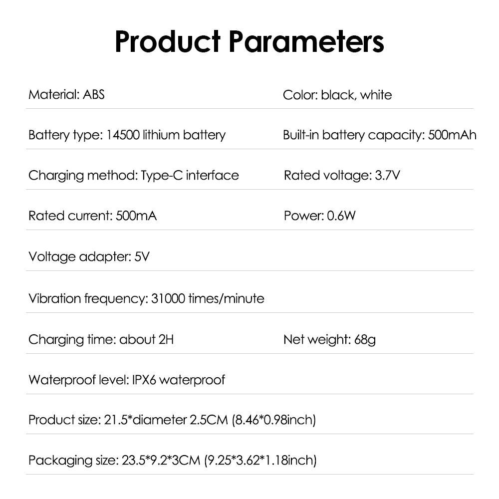 6-speed Adjustment Electric Toothbrush with Replacement Brush Head, 1 Set Waterproof Type C Charging Deep Cleansing Protecting Gums Toothbrushes for Adults, Teeth Cleaner, Toothbrush Kit
