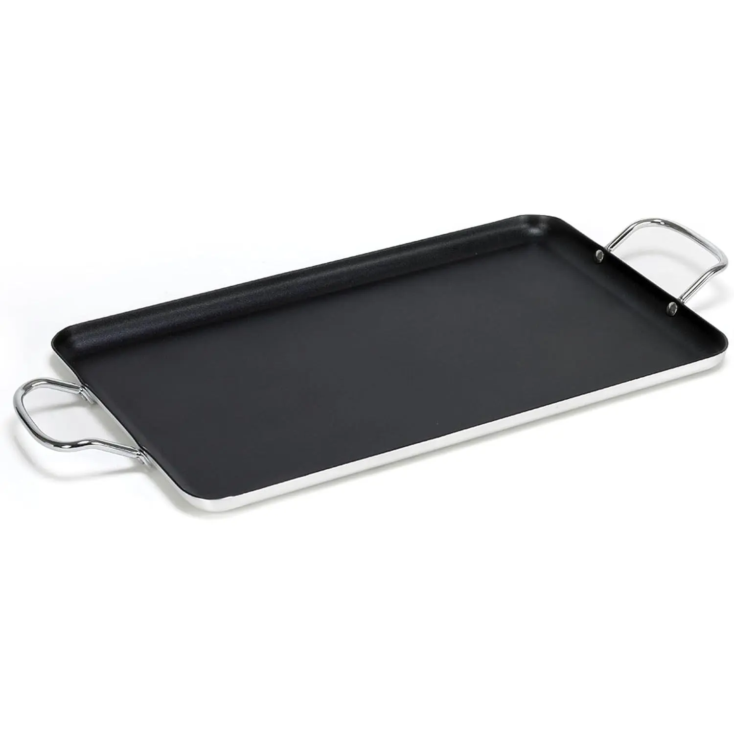 Double Burner Griddle Non-Stick 20-Inch, Black