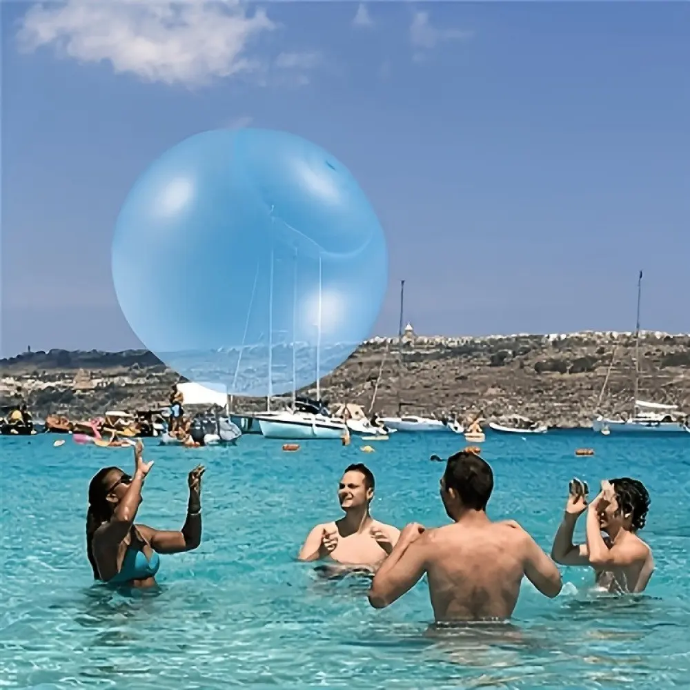 4 Random Water-Inflatable Bubble Balls, Summer Beach Toys, Pool Inflatables, Fun Water Balloons for Kids, Perfect for Pool Parties and Outdoor Play