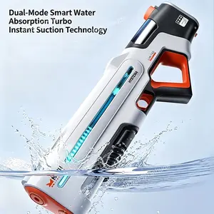 New Pulse Colorful Flashing Electric Continuous Water Gun Toy Automatic Water Suction Large Capacity Adult Water Toy Gift Automatic Water Blasts