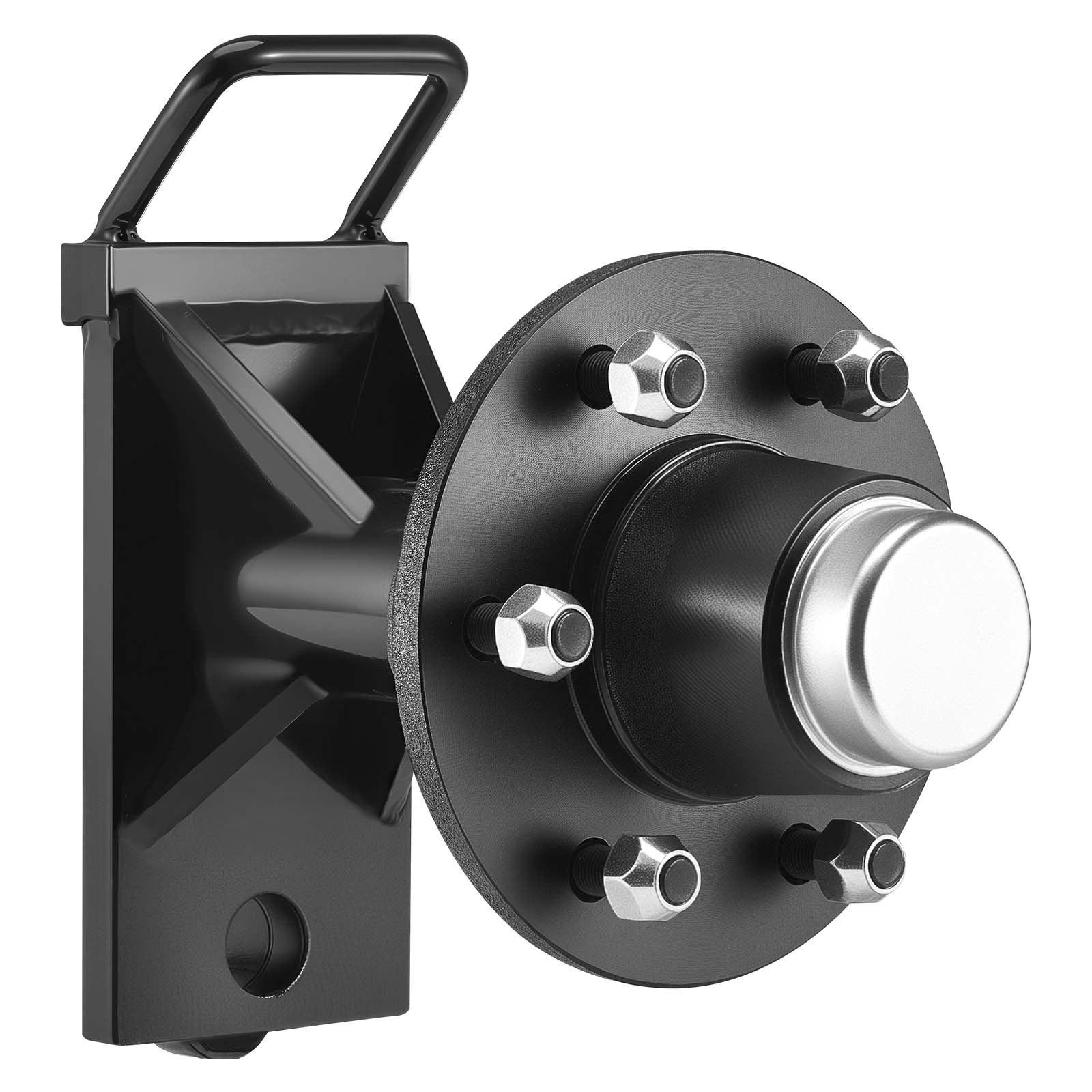 VEVOR Shipping Container Wheels 6-Lug Wheels Kit, Heavy Duty Shipping Container Axle with Ratchet Tie Down-Moves 20 ft - 40 ft, Secure Transport for Dock, Warehouse, Construction Site, Black