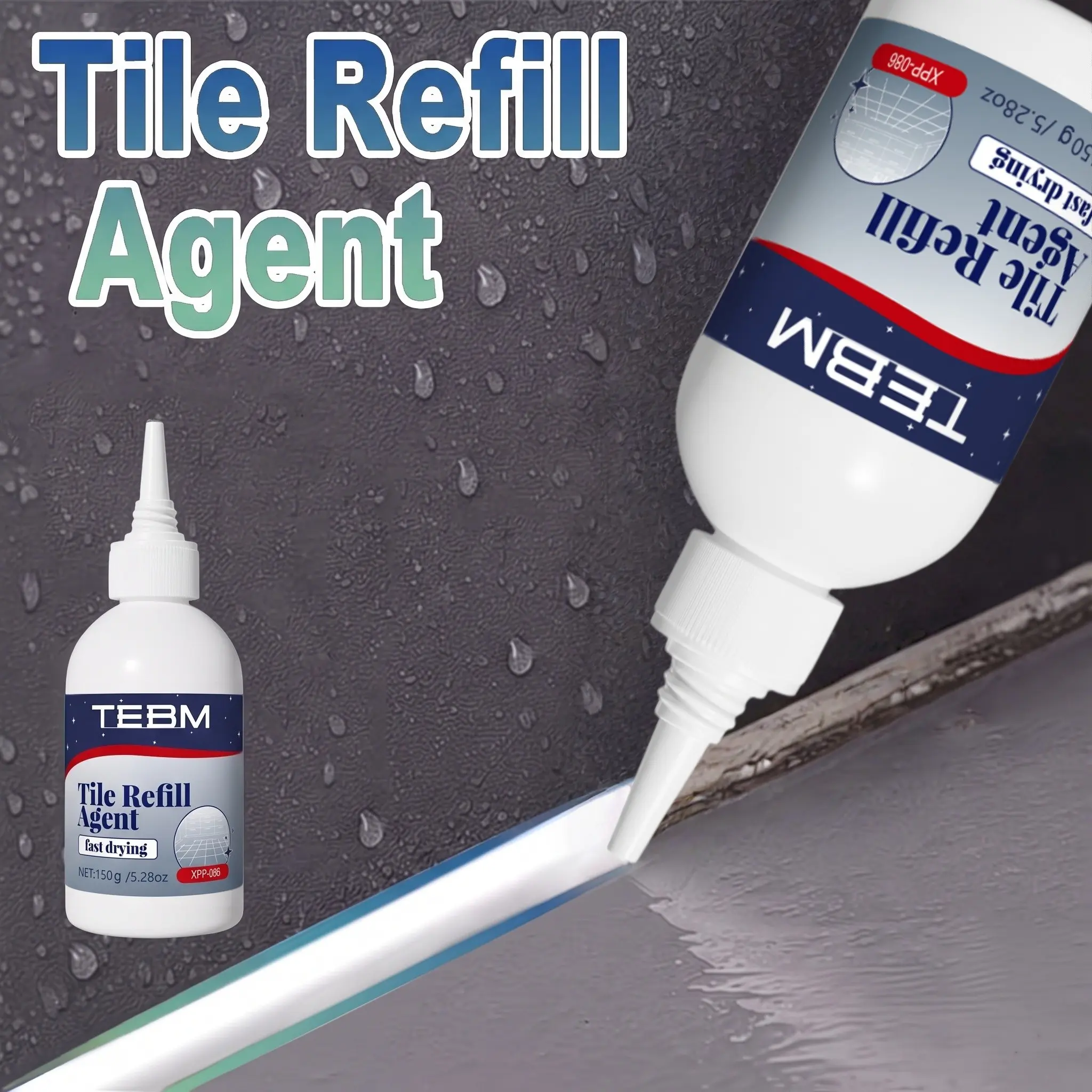 Multi Purpose Tile Grout Refill Agent Fast Dry Waterproof Gap Repair Paste For RV Camper Bathroom Kitchen Floor Indoor Outdoor DIY Tile Sealer