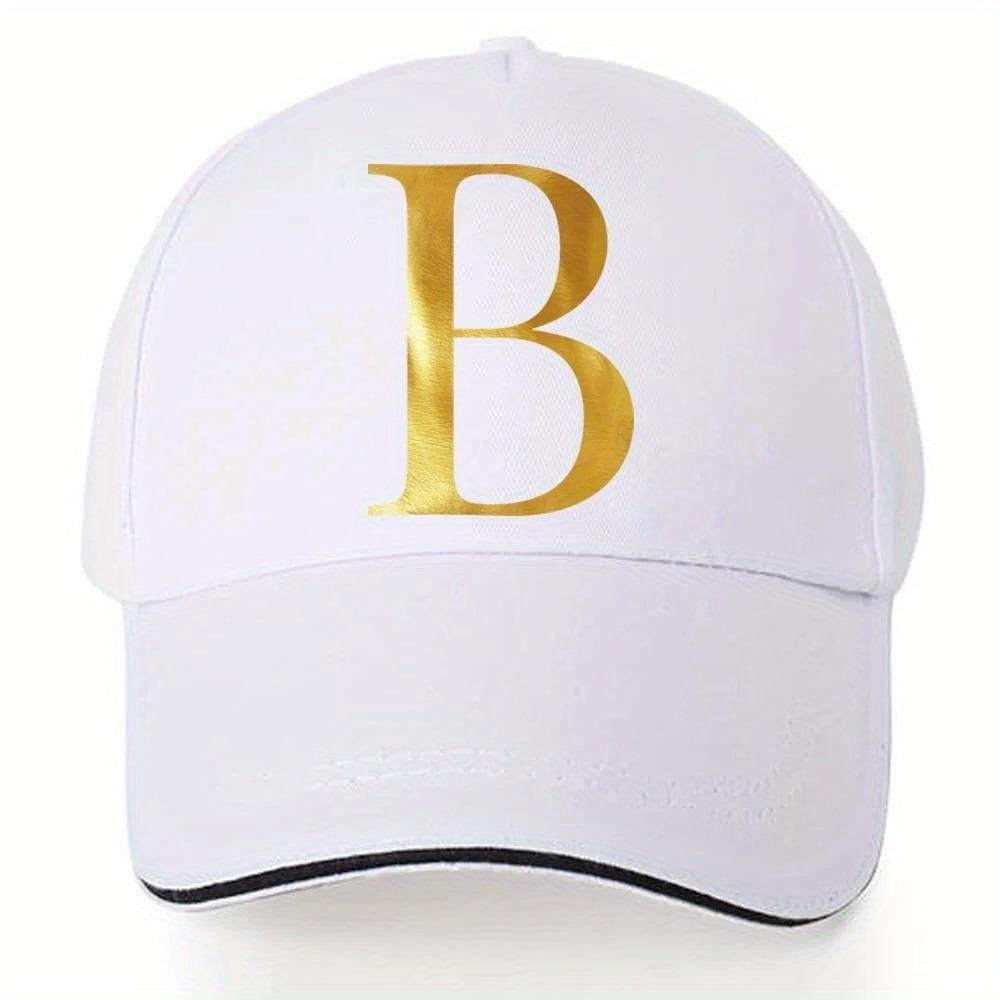 [Lightweight Baseball Cap] Lightweight Baseball Cap |   Adjustable Shoulder Strap, Breathable And Quick Drying - Customizable Golden Letter Design, Suitable for Outdoor Sports And Travel