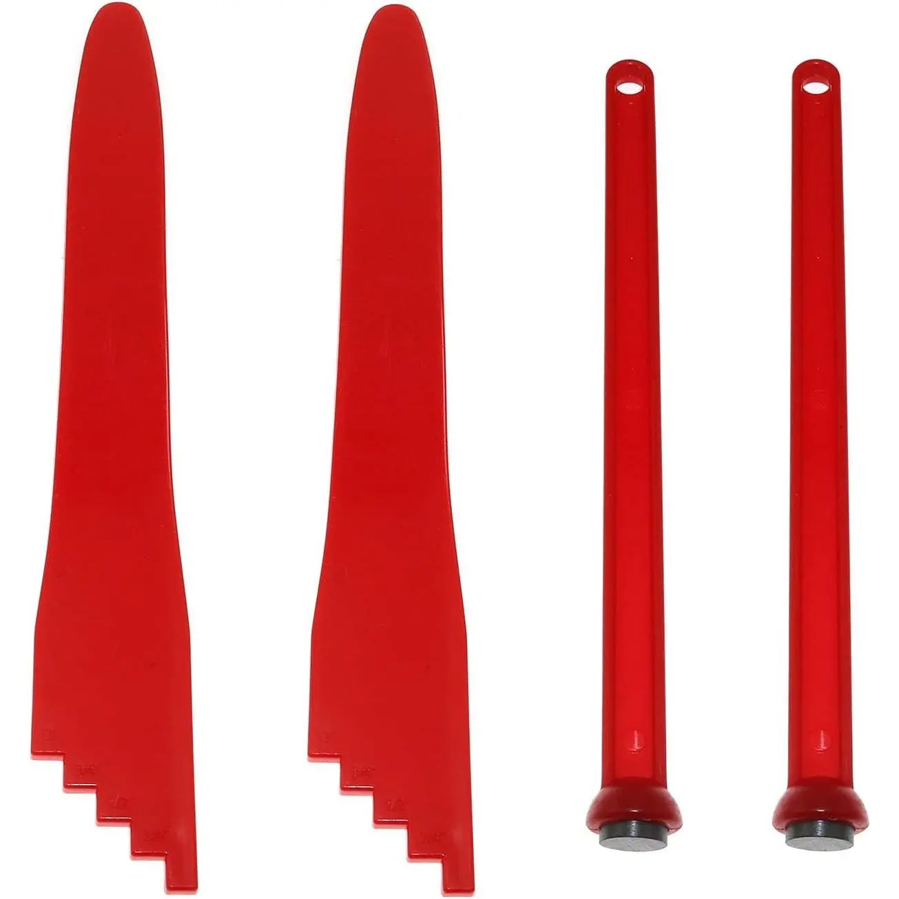 4pcs Canning Kit - 2pcs Canning Bubble Popper Bubble Remover and 2pcs Jar Lid Lifter Magnetic Lid Lifter for Canning Tools, Red