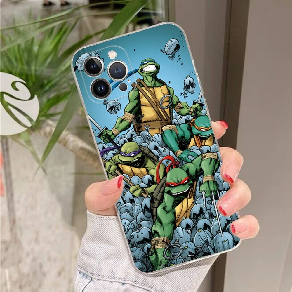 Cartoon Anime N-Ninja Cool T-Turtles Phone Case for IPhone 17 16 15 14 11 12 13 Pro Max Cover Plus Funda Shell Christmas Gift