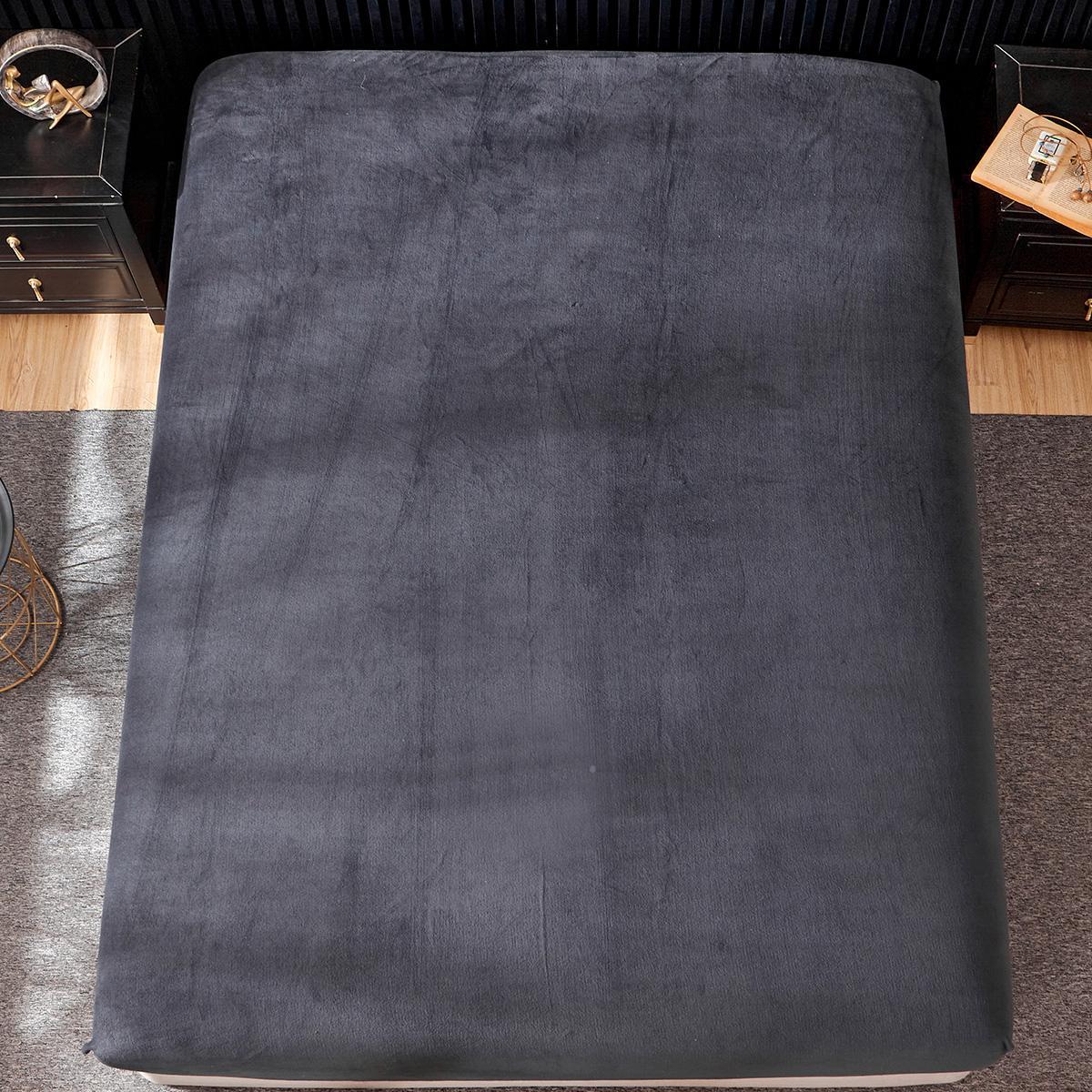 Solid Color Fitted Sheet, 1 Count Soft Comfortable Machine Washable Fitted Sheet, Breathable Bedding Sheet, Breathable Sheets for Home Bedroom Hotel, Silky Bedding Sheets