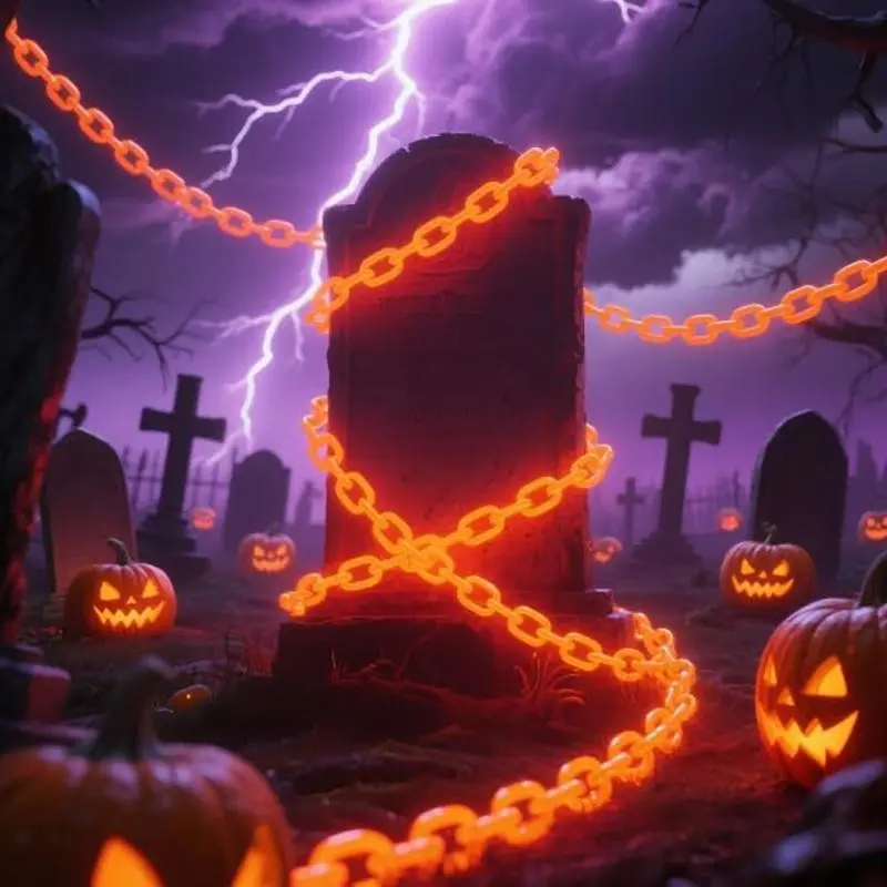 Halloween Chain Light String, 8 Lighting Modes, Waterproof Glow Props, Perfect for Halloween Parties, Yard Haunted Houses, Horror Decorations