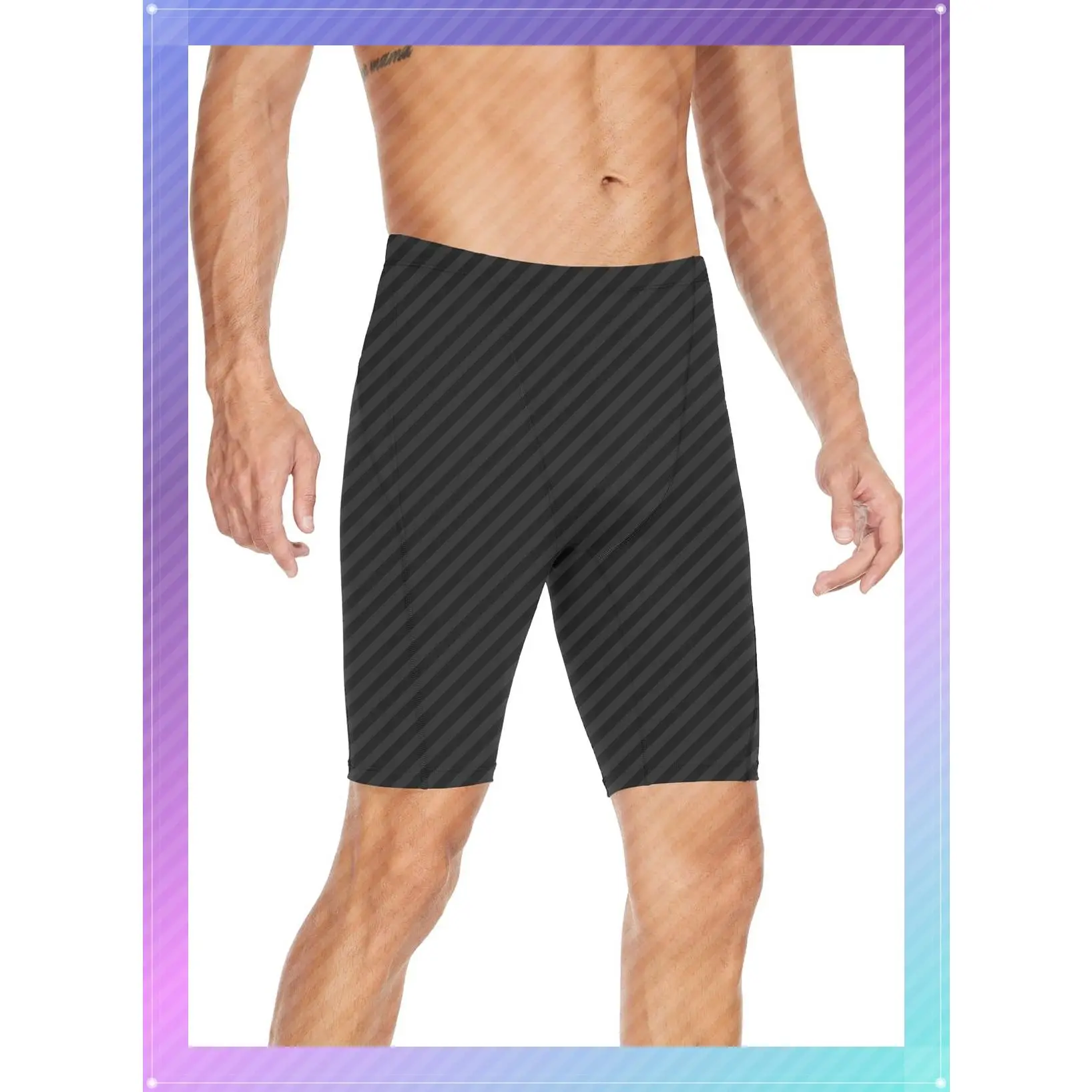 Men's Swim Jammers Competitive Athletic Swim Team Suit | Adult Swimsuit Training Endurance Racing High Waist Quick Dry Professional Sport Swimming Shorts Rash Guards UPF 50Gift