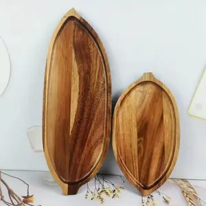 Japanese Wooden Serving Tray, Multi-Functional Wood Tray for Home Decor, Kitchen, Restaurant, Ideal for Breakfast, Bread, Desserts