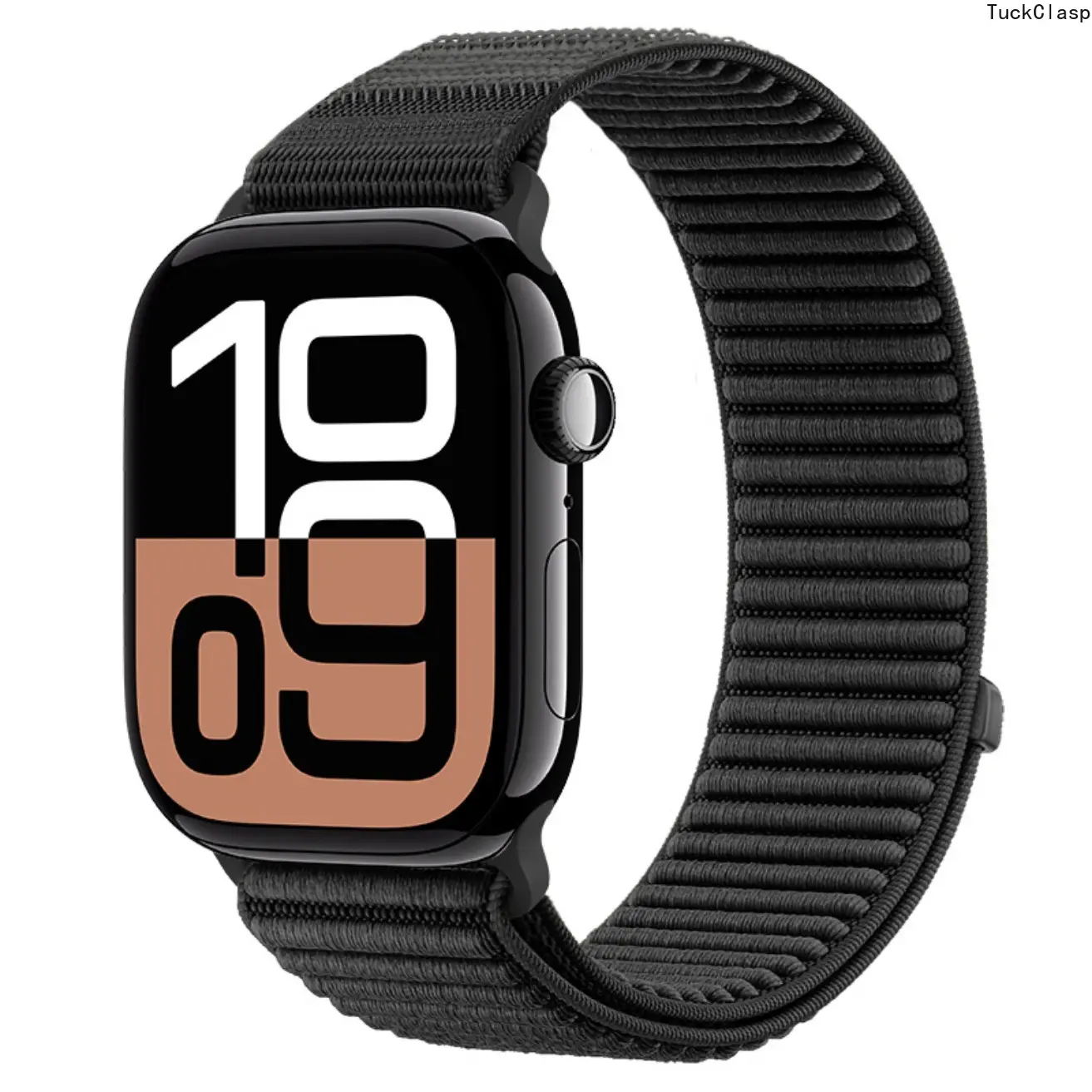 Woven Alpine Loop Style Watch Band Compatible with Apple Watch Series 1–11, Breathable Adjustable Nylon Replacement Strap for Outdoor Sports & Daily Wear