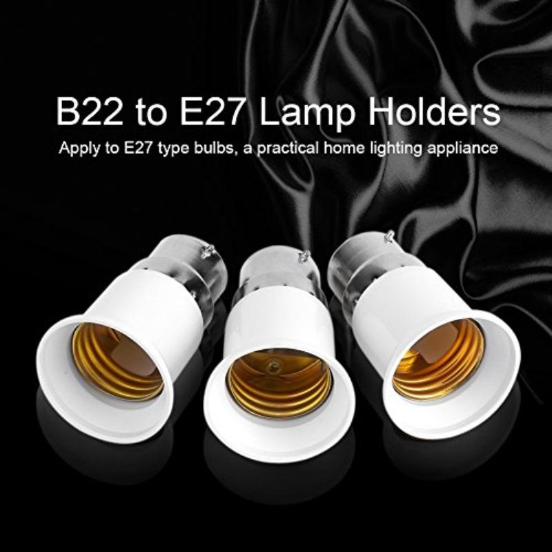 High-Quality B22 to E27 Lamp Socket Adapter for Lighting Fixtures,Bulbs & Lamp, Electrical Appliances Sturdy Bakelite Material,Durable Electrical Wood Material, B22 Base for Lamp Holder Adapter , Flexible Arm for Easy Home and Office Use