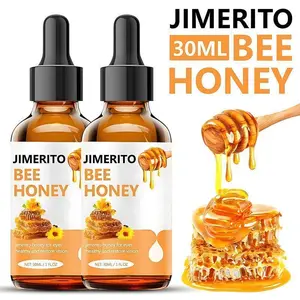 Jimerito Genuine Honey Eye Drops & Serum with Dropper - 30ml Ginseng-Infused Natural Plant-Based Moisturizer for Adults, Alcohol-Free, Hydrating, Brightening, Soothing, Lash Enhancer, All Skin Types Daily Beauty Treatment (TikTokShopBlackFriday), Alcohol-